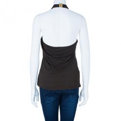 Pre Owned بلوزة غوتشي سترتش ورقبة كروس L