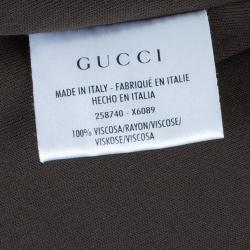 Pre Owned بلوزة غوتشي سترتش ورقبة كروس L