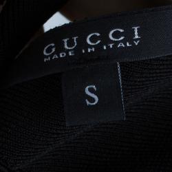 Pre Owned فستان غوتشي مفصل للجسم مزين بالبامبو S