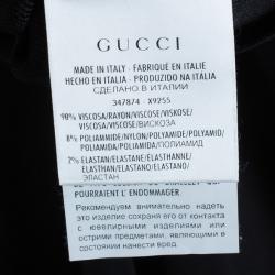 Pre Owned فستان غوتشي مفصل للجسم مزين بالبامبو S