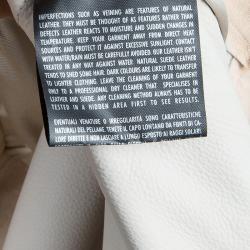 مملوكة مسبقًا Gucci Beige Fringed Suede Jacket S