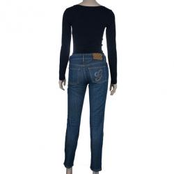 Pre Owned Gucci Dark Wash Relaxed Skinny Jeans S