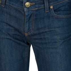Pre Owned Gucci Dark Wash Relaxed Skinny Jeans S