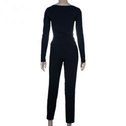 Pre Owned Gucci Black Tapered Drawstring Trousers S