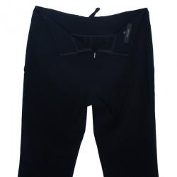 Pre Owned Gucci Black Tapered Drawstring Trousers S