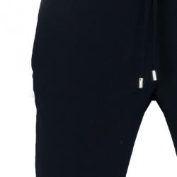 Pre Owned Gucci Black Tapered Drawstring Trousers S