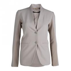 Pre Owned Gucci Beige Wool Pant Suit S
