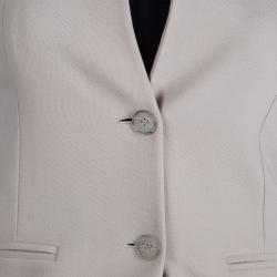 Pre Owned Gucci Beige Wool Pant Suit S