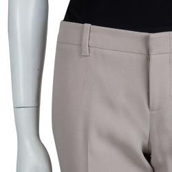 Pre Owned Gucci Beige Wool Pant Suit S