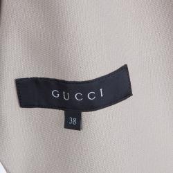 Pre Owned Gucci Beige Wool Pant Suit S