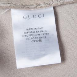 Pre Owned Gucci Beige Wool Pant Suit S