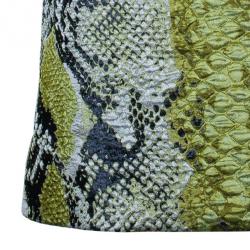 مملوكة مسبقًا معطف غوتشي جلد ثعبان جاكار مزدوج الصدرية M