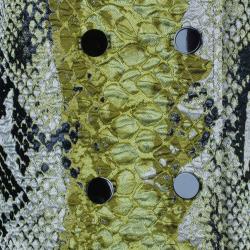 مملوكة مسبقًا معطف غوتشي جلد ثعبان جاكار مزدوج الصدرية M