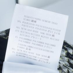 مملوكة مسبقًا معطف غوتشي جلد ثعبان جاكار مزدوج الصدرية M