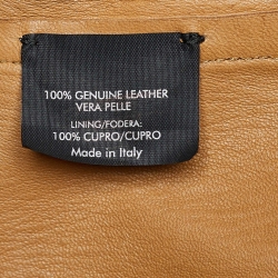 Pre Owned Gucci Brown Leather & Suede Belted Trench Coat M