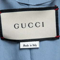 Pre Owned Gucci Cream Bow Detail Tweed Cropped Jacket S