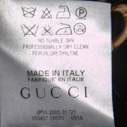 Pre Owned Gucci Black Cotton Pocket Detail Zip Front Jacket S