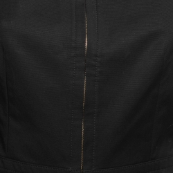 Pre Owned Gucci Black Cotton Pocket Detail Zip Front Jacket S