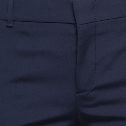 Gucci Navy Blue Wool Flared Trousers S