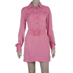 مملوكة مسبقًا Gucci Belted Shirt Dress S