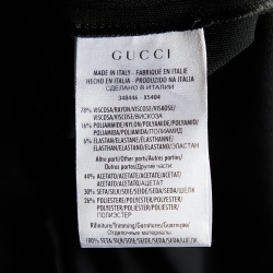 Gucci Black Knit Contrast Sleeve Detail Midi Dress L