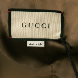 Gucci Beige Wool Draped Belted Layered Coat S 