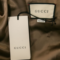 Gucci Beige Wool Draped Belted Layered Coat S 
