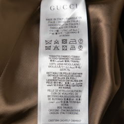 Gucci Beige Wool Draped Belted Layered Coat S 