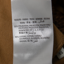 Pre Owned Gucci Brown GG Monogram Jersey Ruffled Hem Midi Skirt XS