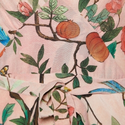 مملوكة مسبقًا Gucci Pink Tian Printed Silk Midi Dress M