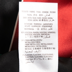 Pre Owned Gucci Black Silk Logo Printed Rib-Trim Detail Sweatshirt L