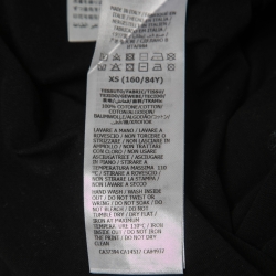 Pre Owned Gucci Black Polka-Dot Print Cotton Logo T-Shirt XS