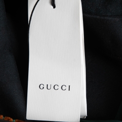 Pre Owned Gucci Brown GG Velvet Midi Skirt S