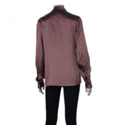 مملوكة مسبقًا قميض غوتشي حرير بني M