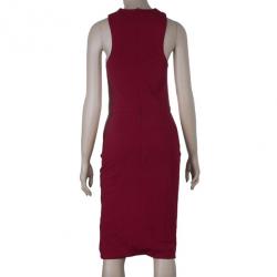 Pre Owned فستان غوتشي أحمر حمالة عنق هورسبت S