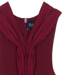 Pre Owned فستان غوتشي أحمر حمالة عنق هورسبت S