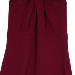 Pre Owned فستان غوتشي أحمر حمالة عنق هورسبت S