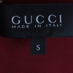 Pre Owned فستان غوتشي أحمر حمالة عنق هورسبت S