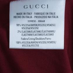 Pre Owned فستان غوتشي أحمر حمالة عنق هورسبت S