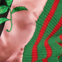 Gucci Green Ghost Patterned Wool Reversible Cardigan M