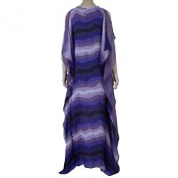Pre Owned Gucci Amethyst Embellished Long Kaftan M