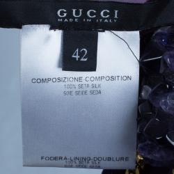 Pre Owned Gucci Amethyst Embellished Long Kaftan M
