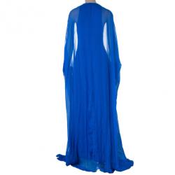 مملوكة مسبقًا قفطان غوتشي أزرق مزخرف طويل S