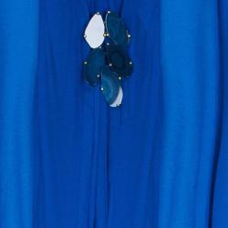 مملوكة مسبقًا قفطان غوتشي أزرق مزخرف طويل S