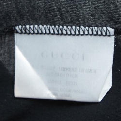 Pre Owned Gucci Black Modal Gathered Long Sleeve Top S