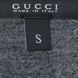 Pre Owned Gucci Black Modal Gathered Long Sleeve Top S