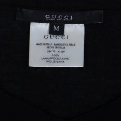 Pre Owned كارديجان غوتشي صوف أسود M
