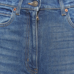 Pre Owned Gucci Blue Faded Denim High Rise Flared Jeans S Waist 23''