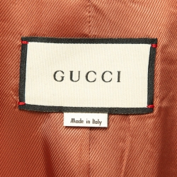 Pre Owned Gucci Black Stretch Silk Blend Single Breasted Blazer S
