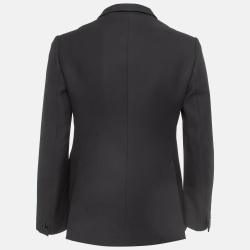 Pre Owned Gucci Black Stretch Silk Blend Single Breasted Blazer S